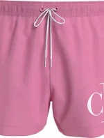 Pánske plavky SHORT DRAWSTRING KM0KM00967 TFZ pink - Calvin Klein