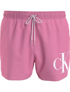 Pánské plavky SHORT DRAWSTRING KM0KM00967 TFZ růžové - Calvin Klein