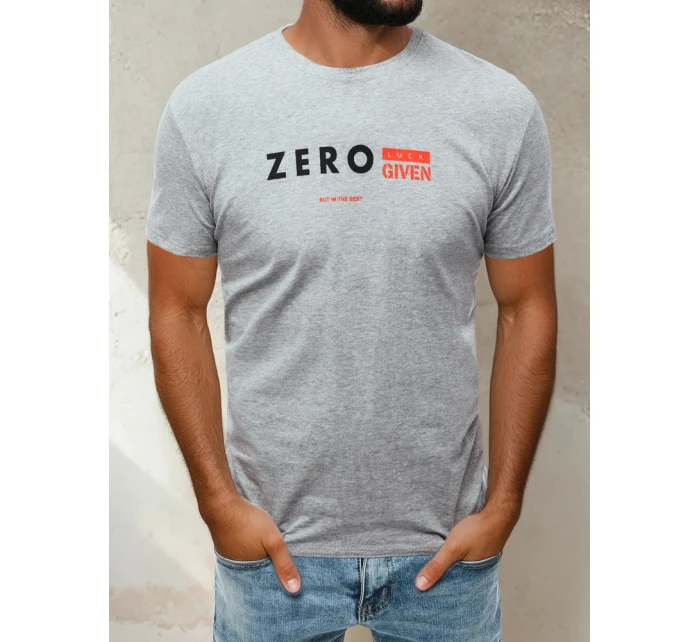 Pánské tričko s potiskem světle šedé Dstreet model 21964129 - FashionStreet