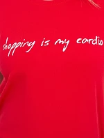 Nakupovanie je moja kardio červená blúzka