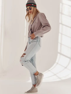 Trampki Damskie Big Star Wysokie Ocieplane Szare EE274114