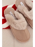 Dámské pantofle s kožešinou béžové Carisse Dámské pantofle s kožešinou béžové Carisse