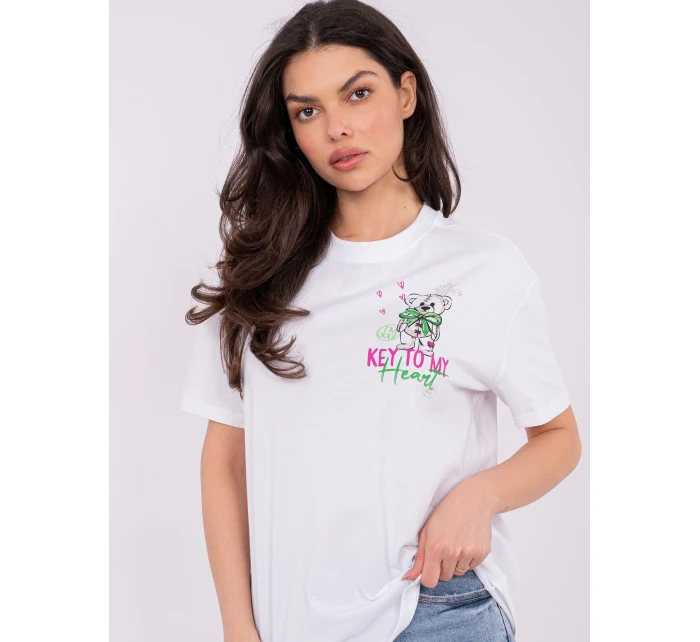 T shirt model 21821326 biały - FPrice T shirt model 21821326 biały - FPrice