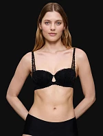 Dámska podprsenka Body Make-Up Illusion Lace Dirndl Bra - BLACK - black 0004 - TRIUMPH