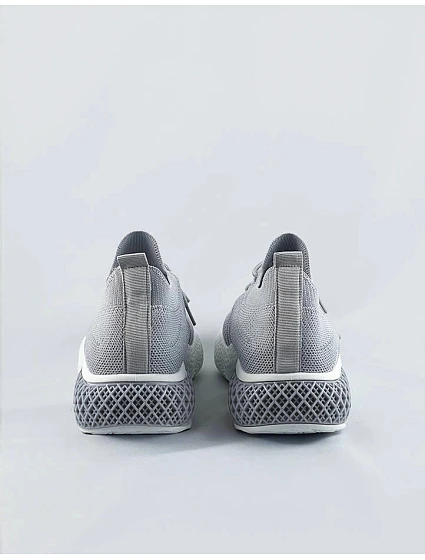 Šedé dámské ažurové sneakersy model 17066082 - FEEBIT-ER