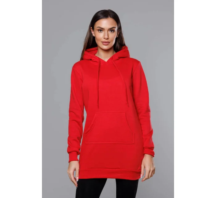 Tmavě červená dámská klokaní mikina model 17789374 - J.STYLE Tmavě červená dámská klokaní mikina model 17789374 - J.STYLE