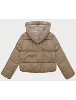 Dámska krátka zimná bunda s kapucňou J Style Dark Beige (16M9187-158) Dámska krátka zimná bunda s kapucňou J Style Dark Beige (16M9187-158)