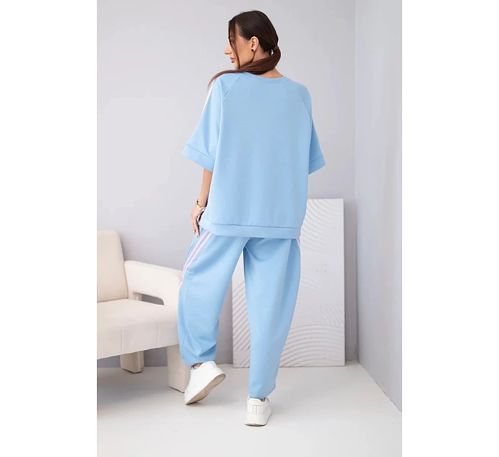 Dámska maslová viskózna mikina a nohavice s tienidlami béžová