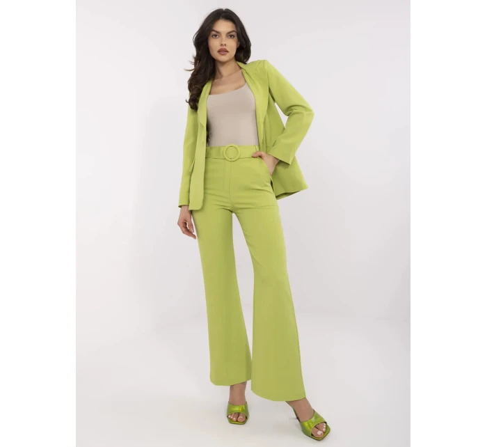 Kalhoty DHJ SP model 20969190 limetkově zelené - FPrice Kalhoty DHJ SP model 20969190 limetkově zelené - FPrice
