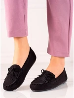 Trendy mokasíny čierne dámske bez podpätku Trendy mokasíny čierne dámske bez podpätku