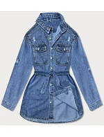 Světle modrá dámská džínová oversize bunda model 18568441 - A'DORO Světle modrá dámská džínová oversize bunda model 18568441 - A'DORO