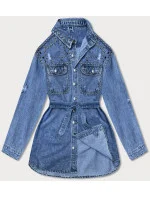 Svetlomodrá dámska džínsová oversize bunda (M6957)