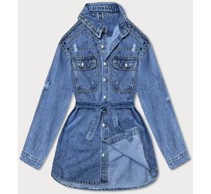 Svetlomodrá dámska džínsová oversize bunda (M6957)