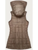 Tmavě béžová dámská vesta s kapucí model 21339612 - S'WEST