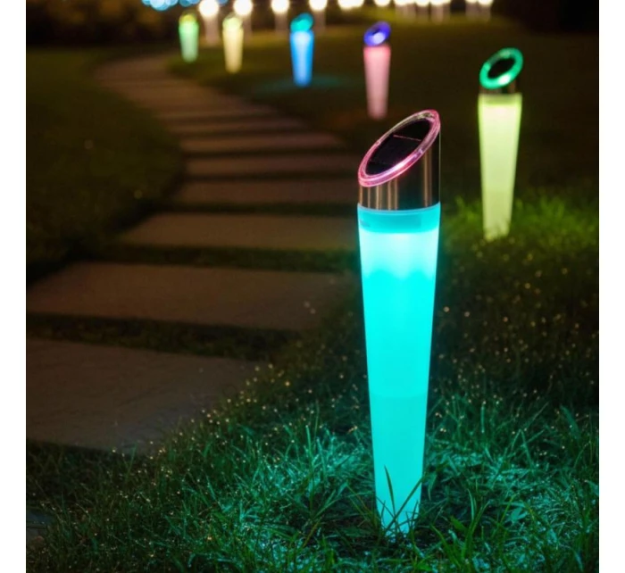 LAMPA SOLARA 4 LED 2 FARBY 32,5CM LAMPA SOLARA 4 LED 2 FARBY 32,5CM