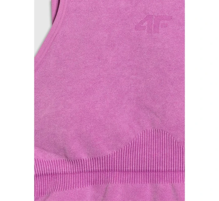 Dámske štíhle rýchloschnúce tričko na jogu a pilates 4F 4FWAW25TFSLF578-54A Dámske štíhle rýchloschnúce tričko na jogu a pilates 4F 4FWAW25TFSLF578-54A