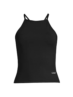 Športové tričko CASALL Built-In-Bra Halterneck Tank, čierne