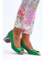 Kůže Boty S Ozdobným Lewski Shoes Zelené model 21626631 - Boto