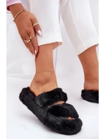 Futrzane Kapcie Damskie Na Platformie Czarne Talfedi Futrzane Kapcie Damskie Na Platformie Czarne Talfedi