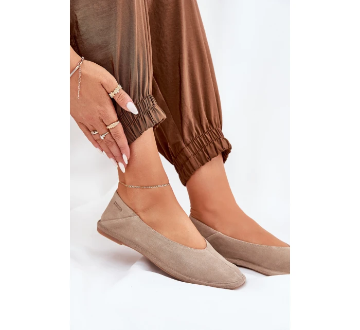 Semišové Dámské Baletky Big Star model 21690762 Béžové - Big Star Shoes