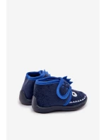 Dětské pantofle na suchý zip tmavě modré model 21794055 - Boto Dětské pantofle na suchý zip tmavě modré model 21794055 - Boto