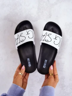 Dámske moderné papuče Big Star - čierna/biela