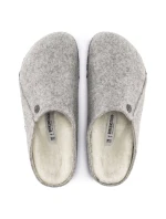 Birkenstock Zermatt Light Grey Wool Felt Insulated Slippers Regular Wide (1015092)