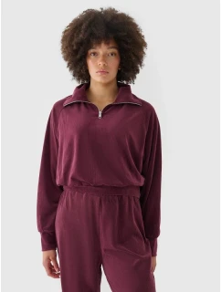 Dámská velurová mikina bez kapuce model 21432534 - 4F