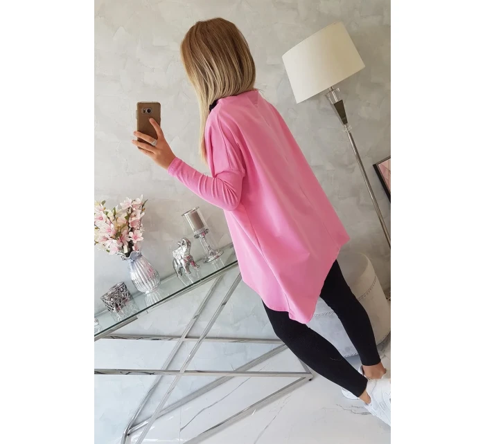 Oversize mikina s asymetrickými bokmi svetlo ružová Oversize mikina s asymetrickými bokmi svetlo ružová