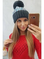 Dámska čiapka s brmbolcom Ellen K325 graphite Dámska čiapka s brmbolcom Ellen K325 graphite