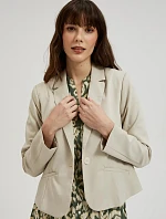 Dámska bunda L-MR-4310L Light beige - MOODO