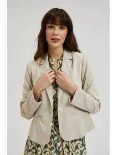 Dámska bunda L-MR-4310L Light beige - MOODO