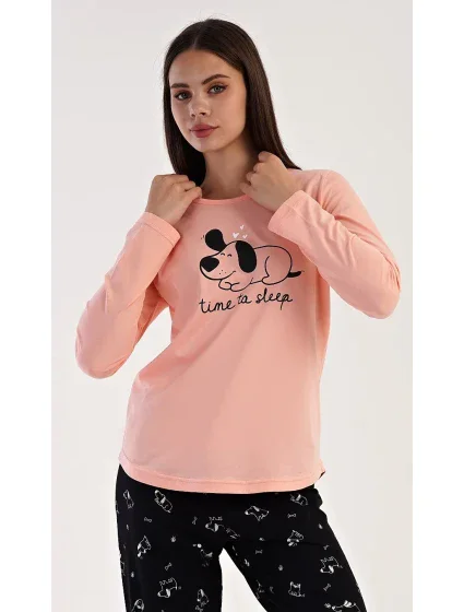 Dámské pyžamo dlouhé me model 19048685 - Vienetta Secret Dámské pyžamo dlouhé me model 19048685 - Vienetta Secret