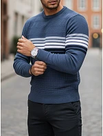 Sweter męski w niebieski model 22152716 - FashionStreet