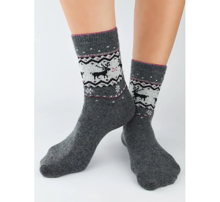Noviti SW011 Vlnené ponožky so sobom 36-41