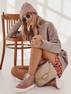 Dámské Tenisky Big Star Vysoké Zateplené Růžové model 21595916 - Big Star Shoes