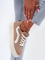 Sneakersy Damskie Na Platformie Khaki Tellnira