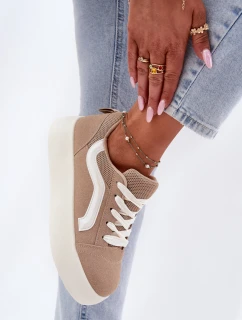 Sneakersy Damskie Na Platformie Khaki Tellnira