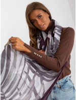 Tmavo fialová vzorovaná bavlnená šatka