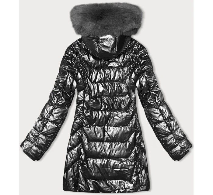 Zimná bunda s kapucňou (16M9122-105) grafitová - J Style Zimná bunda s kapucňou (16M9122-105) grafitová - J Style