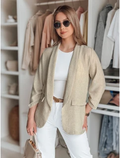 Dámska nadrozmerná bunda SOFT LOVE svetlohnedá FashionStreet PY0133
