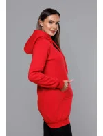 Tmavě červená dámská klokaní mikina model 17789374 - J.STYLE Tmavě červená dámská klokaní mikina model 17789374 - J.STYLE
