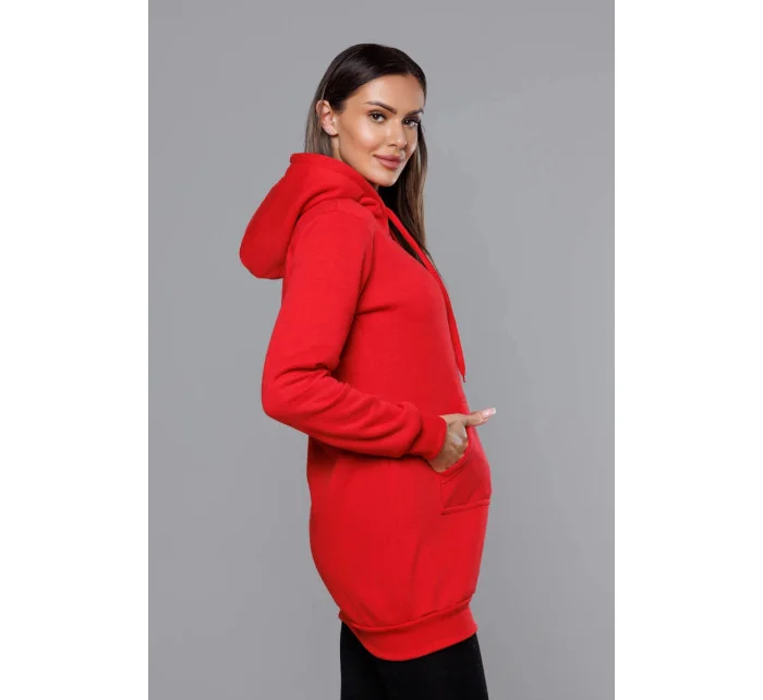 Tmavě červená dámská klokaní mikina model 17789374 - J.STYLE Tmavě červená dámská klokaní mikina model 17789374 - J.STYLE