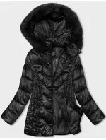 Černá zimní bunda s odepínací kapucí model 21246719 - S'WEST