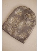 Dámska zimná vlnená čiapka s dvojitým okrajom K426 oranžová