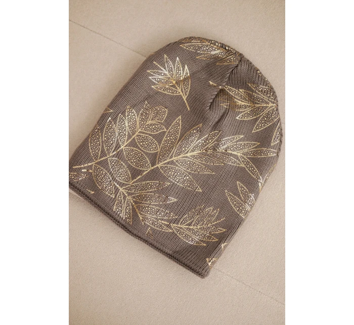 Dámska zimná vlnená čiapka s dvojitým okrajom K426 oranžová