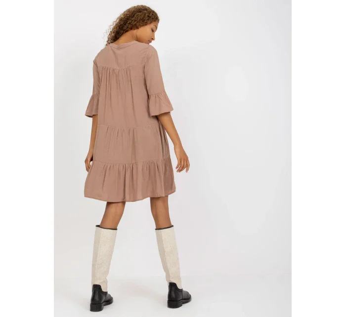 Šaty D73761M30214A3 tmavo lila