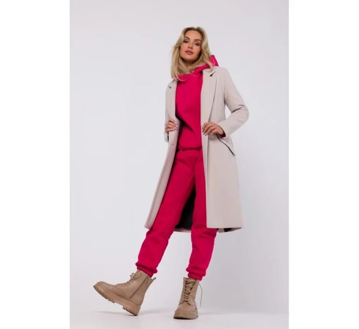 model 18863505 Kabát na knoflíky béžový - Moe