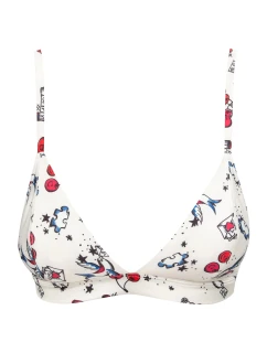 Dámska nevyztužená podprsenka s potlačou UW0UW01853-142 - Tommy Hilfiger