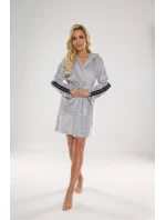 Krátky dámsky župan De Lafense 626 Abigail, kapucňa